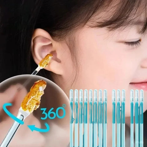 Sticky Ear Wax Cleaner Tool Safe Gentle Ear Digging Spoon Cotton Swabs Ear Pick Kit for Ear Canal Cleaning Not Hurt